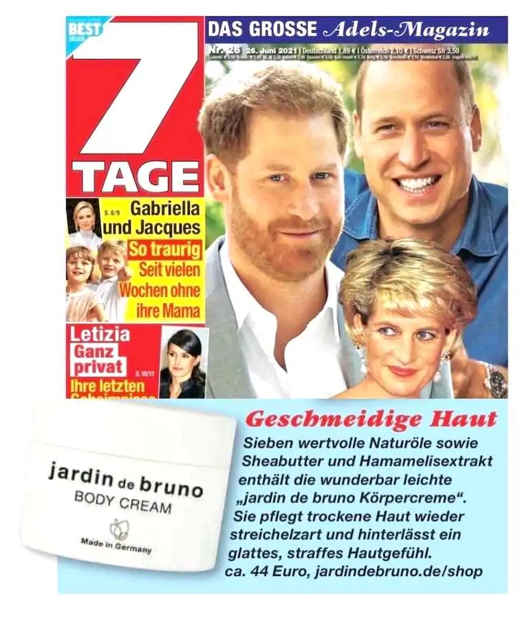 7Tage Magazin zu der Body Cream von Jardin de Bruno.