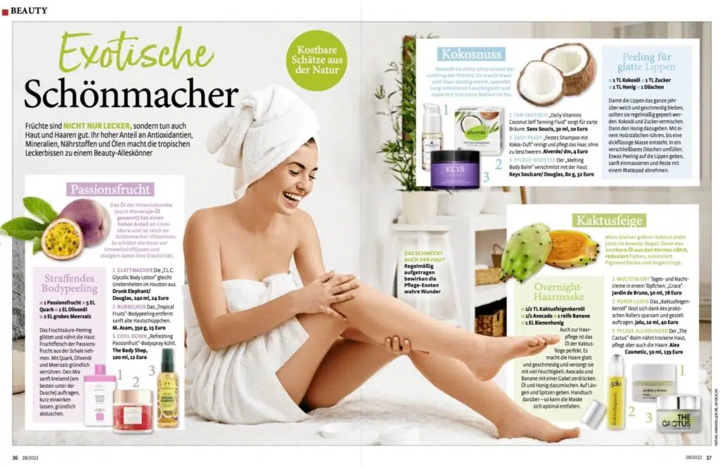 Frau im Spiegel zur Face Cream von Jardin de Bruno