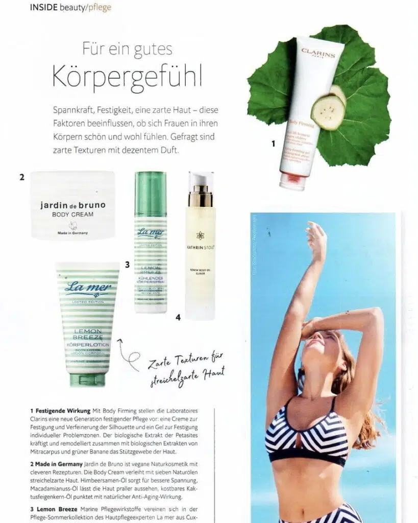 INSIDE BEAUTY zu der Body Cream von Jardin de Bruno. INSIDE BEAUTY zu der Body Cream von Jardin de Bruno.