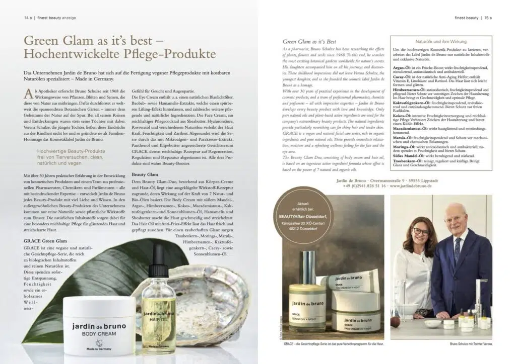finest beauty über Jardin de Bruno: "Green Glam as it's best"