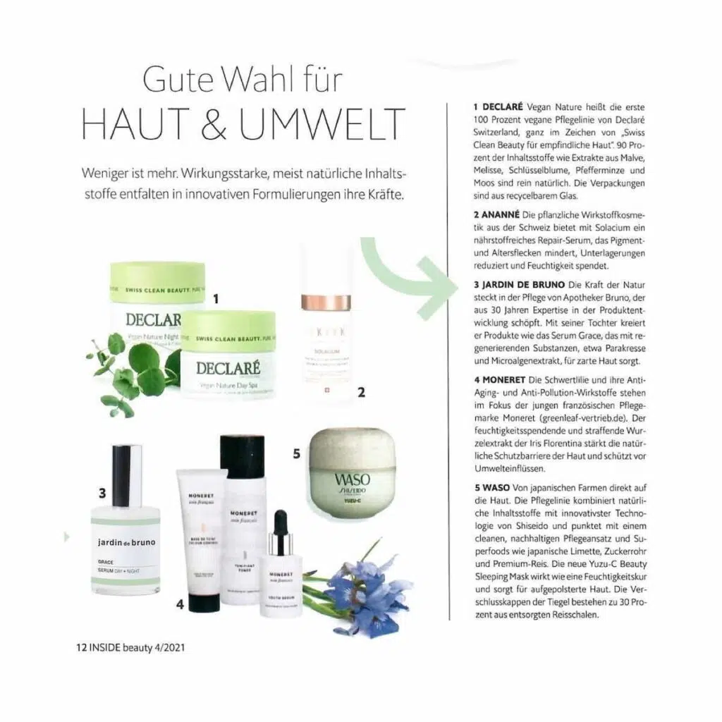 INSIDE beauty erwähnt das Serum Grace. INSIDE beauty erwähnt das Serum Grace.